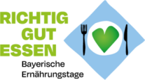 Logo und Schriftzug "RICHTIG GUT ESSEN. Bayerische Ernährungstage"